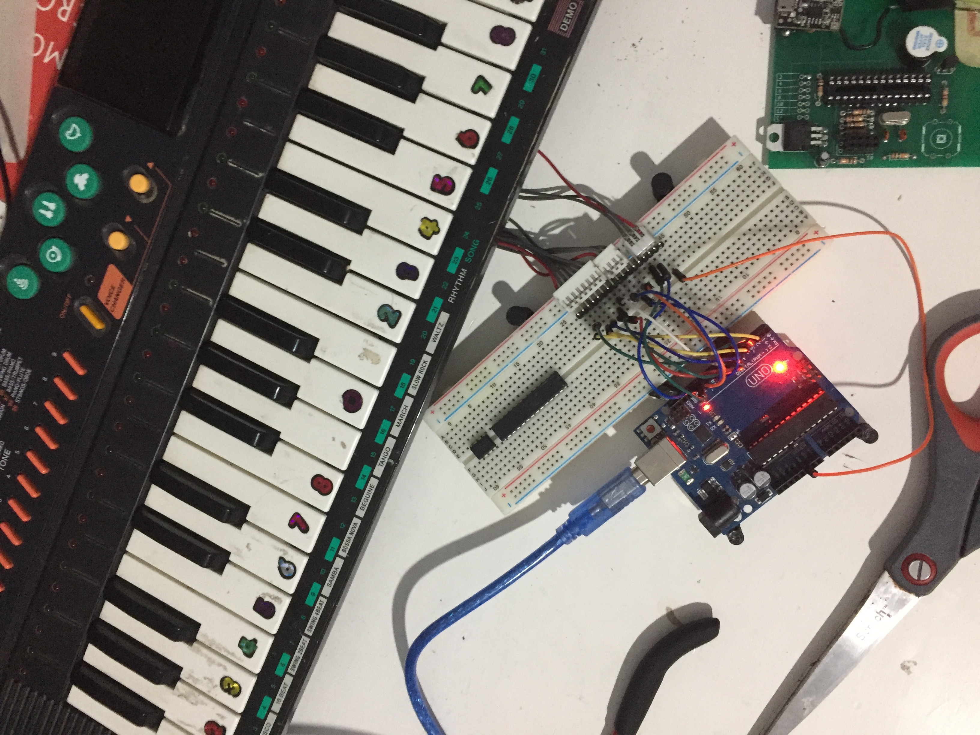 Piano with Arduino connected